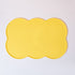 3-Piece Yellow Silicone Placemat Set Cloud Shape Non-Slip Heat Resistant Kids Dining Mat