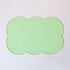 3-Piece Green Silicone Placemat Set Cloud Shape Non-Slip Heat Resistant Kids Dining Mat