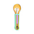 2-Piece Fruit Carving Tool Set Melon Baller Scoop Knife Stainless Steel(Blue, yellow and purple)