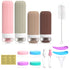 Silicone Travel Toiletry Bottles Set Leakproof Squeeze Containers with Case(02)