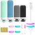 Silicone Travel Toiletry Bottles Set Leakproof Squeeze Containers with Case(03)