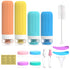 Silicone Travel Toiletry Bottles Set Leakproof Squeeze Containers with Case(09)
