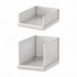 White Wardrobe Storage Organizers 2 Piece Set High & Low Pull-Out Drawer Style for Clothes