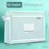 White Double Layer Mesh File Bag with Handle Large Capacity Student Subject Organizer