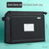 Black Double Layer Mesh File Bag with Handle Large Capacity Student Subject Organizer