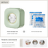 Light green Wall Mounted Plastic Wrap Dispenser Storage Box with 200 Preservation Films