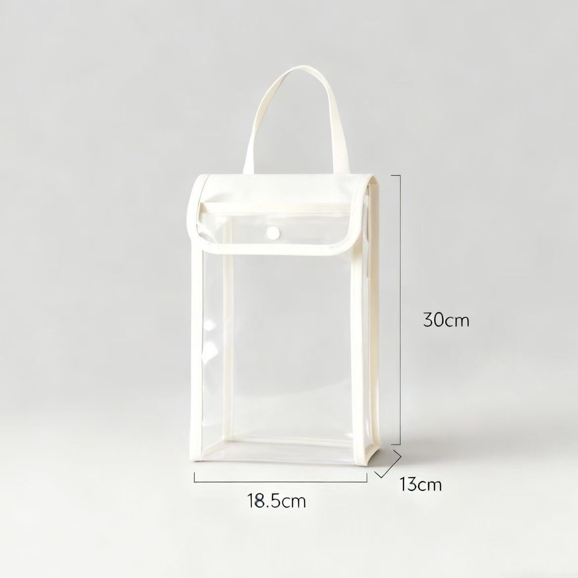 3 PCS White Wall Mounted Transparent Tissue Storage Bag Waterproof Hanging Holder with Adhesive Hook