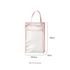 3 PCS Pink Wall Mounted Transparent Tissue Storage Bag Waterproof Hanging Holder with Adhesive Hook