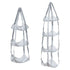 Grey 3-Layer + 4-Layer Hanging Mesh Storage Bag Set for Balls Toys and Sports Gear