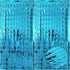 Blue 3D Shimmer Foil Fringe Square Cube Curtain (2 PCS) – 1m x 2m Self-Adhesive Metallic Backdrop for Birthdays, Weddings, and Party Wall Decor