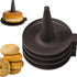 Silicone Donut Baking Mould for Homemade Baking - Heat Range -30℃ to 230℃, Non Stick Pastry Pans with Perforated Base & Cone Centre (5pcs Coffee)