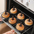 Silicone Donut Baking Mould for Homemade Baking - Heat Range -30℃ to 230℃, Non Stick Pastry Pans with Perforated Base & Cone Centre (6pcs Coffee)