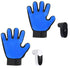 2PCS Black Blue Pet Grooming Spray Glove with White & Black Detachable Typec Mister - TPR Soft Deshedding & Massage Brush Glove for Cats and Dogs, Anti Static Spray to Reduce Flying Fur and Easy to Clean