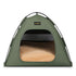 Green All-Weather Portable Pet Tent with Dual-Sided Cushion & Insect-Proof Mesh – L Size 60 x 60 x 50 cm, Waterproof & Sun-Proof Outdoor Four Corner Dome Kennel for Dogs & Cats Travel Camping