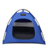 Blue All-Weather Portable Pet Tent with Dual-Sided Cushion & Insect-Proof Mesh – L Size 60 x 60 x 50 cm, Waterproof & Sun-Proof Outdoor Four Corner Dome Kennel for Dogs & Cats Travel Camping