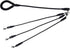 Black 3-in-1 No-Tangle Dog Leash for 1-3 Small Large Dogs – Heavy Duty 360° Swivel Bungee Coupler with Reflective Nylon Braid & Padded Handle