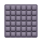 Purple Portable 3D Aircell Travel Inflatable Seat Cushion with Built-in Pump – 36 Airbags Ergonomic Pressure Relief Pad with Lycra Cover & Non-Slip Base for Office Car Flight Long Sitting