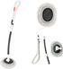 Professional Telescopic(55-120cm) Car Microfiber Wash Mop with 2 Brush Cover - 90° Rotating Detachable Brush Head, 15° Ergonomic Curved Rod & Handle - Durable Aluminum Alloy Chenille Brush for Car, Home and Window Cleaning