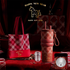 Red British Equestrian Plaid 710ML Insulated Travel Mug with Dual-Drink Lid, Straw & Straw Cap - 316 Stainless Steel Car Coffee Tumbler with Tea Water Separator Ball and Matching Protective Sleeve (Delux Gift Box)