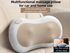 Grey Wireless Rechargeable Cervical & Lumbar Massager Pillow with 4 High/Low Massage Points, 42°C Constant Heat, 3 Speeds and Adjustable Strap – Multifunctional Shiatsu Back Massage Cushion for Neck Waist Shoulder Relief