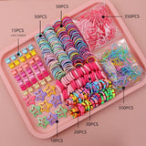 875-Piece Cute Hair Accessories Gift Set with Elastic Rubber Bands & Hair Clips Organizer Box - Perfect Gift for Girls