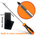 Multifunctional Car Tire Stone Remover Hook with Storage Bag, Zinc Alloy 4-Head Pick & Tire Brush – 28cm Stainless Steel Cleaning Tool Built-In Screwdriver and Emergency Window Breaker