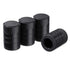 4-Pack Black Aluminum Car Tyre Valve Stem Caps – Heavy Duty Dustproof Air Valve Covers with Internal Anti-Seize Plastic Lining for Cars SUVs Trucks