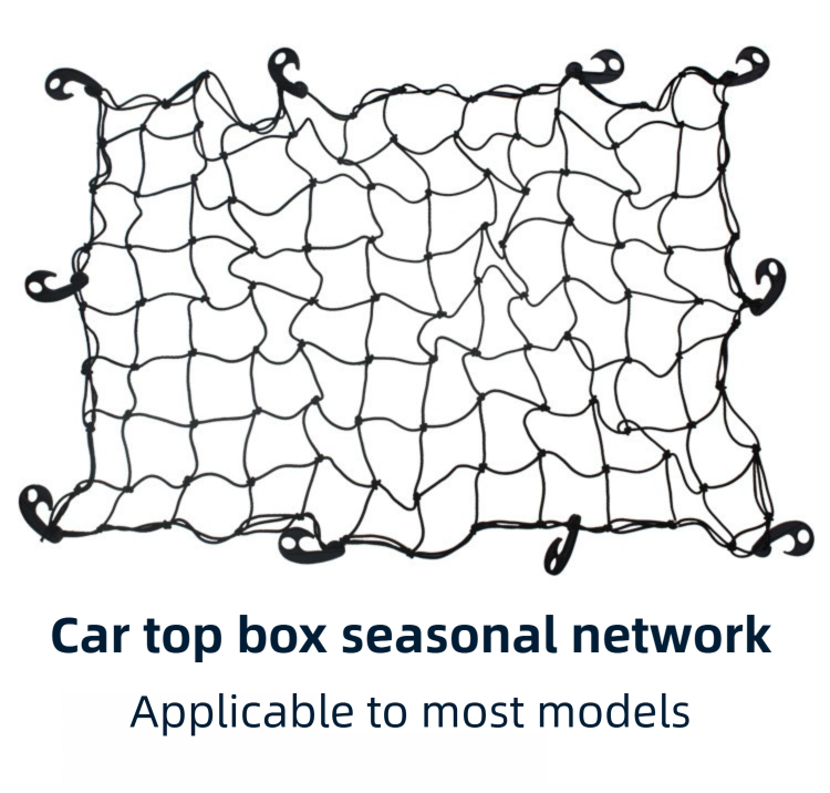 120 x 80 cm Car Roof Cargo High-Elasticity Net and Stretchable Luggage Storage Net with 10 Secure Hooks – Universal Roof Rack & Trunk Organizer Net for Travel, Camping and Outdoor Geariversal Roof Rack & Trunk Organizer Net for Travel, Camping and Outdoor