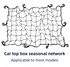 120 x 80 cm Car Roof Cargo High-Elasticity Net and Stretchable Luggage Storage Net with 10 Secure Hooks – Universal Roof Rack & Trunk Organizer Net for Travel, Camping and Outdoor Geariversal Roof Rack & Trunk Organizer Net for Travel, Camping and Outdoor
