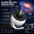 White and Black USB Powered Galaxy Star Projector and Earth Globe Night Light with 12 HD Space Films, 1H / 2H Timer, Nebula Dynamic Rotation Effect & Adjustable Focus for Bedroom Home Decor