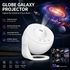 White USB Powered Galaxy Star Projector and Earth Globe Night Light with 12 HD Space Films, 1H / 2H Timer, Nebula Dynamic Rotation Effect & Adjustable Focus for Bedroom Home Decor