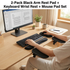 4-Piece Black Ergonomic Desk Arm Rest & Wrist Support Set with 2 Pack Clamp-On 180° Rotating Arm Rests + Memory Foam Keyboard Wrist Rest + Mouse Wrist Pad - Anti-Slip, Easy Clean and Pressure Relief for Home Office & Gaming Use