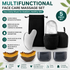 Multifunctional Skincare & Massage Kit with 80ml Black Silicone Facial Ice Roller, Stainless Steel Heart-Shaped Gua Sha Board, 2 Pack Lymphatic Drainage Massage Brushes for Skin Cooling and Absorption Enhancing, Blood Circulation and Puffiness Reducing