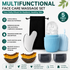 Multifunctional Skincare & Massage Kit with 80ml Blue Silicone Facial Ice Roller, Stainless Steel Heart-Shaped Gua Sha Board, 2 Pack Lymphatic Drainage Massage Brushes for Skin Cooling and Absorption Enhancing, Blood Circulation and Puffiness Reducing