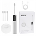 White Rechargeable Dual-Action Vibration & 45° Scientific Sweep Cleaning Electric Toothbrush with 5 Brushing Modes, 4 Brush Head and Storage Base - Smart 2 Min Timer and 30s Quad Reminder, High-Density Rounded Bristles and 3D Precision Brush Head Design