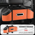 Hermes Orange Multifunctional Car Seat Back Storage Boxand Trash Can – PVC Leather Vehicle Hanging Organizer with Tissue Box Holder, Cup Holder, Phone Stand and Dual Hooks for Tidy Daily Commuting & Road Trip