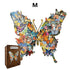 Enchanting Butterfly Wooden Jigsaw Puzzle for Adults - Dual Function 3D Puzzle Wall Art & Money Saving Box Ornament, Parent-Child Educational DIY Craft Gift, M Size 118 Pieces 8.4 x 8.3"