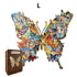 Enchanting Butterfly Wooden Jigsaw Puzzle for Adults - Dual Function 3D Puzzle Wall Art & Money Saving Box Ornament, Parent-Child Educational DIY Craft Gift, L Size 162 Pieces 11.2 x 11"