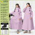 Purple Full Coverage & Extended Cycling Hooded Rain Poncho with Detachable Shoe Covers, L Size – Thickened Waterproof Oxford Motorcycle Raincoat with Face-Protection Elastic Collar, Large Storage Pocket and Foldable Sleeve Cover for Men Women Outdoor Use