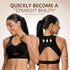 S Size Black Wireless Posture Support Sports Full Coverage Bra for Women – High Elastic Seamless Fitness Underwear with Adjustable Front Closure, Wide Straps and Back Compression Design, Comfortable & Breathable Everyday