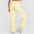 S Size Yellow High Waisted Flare Yoga Pants for Women - M-Shaped Peach Hip Lifting Wide-Leg Workout Trousers with Soft & Skin Feel Four Way Stretch Fabric, Breathable & Quick Dry