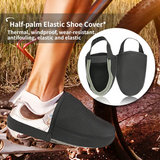 S Size Waterproof & Dustproof Cycling Half Shoe Covers, Windproof Warm Lycra Toe Cover with Dual Elastic Anti Slip Strap and Quick-Wear Design for Winter Road Mountain Biking and Outdoor Activities