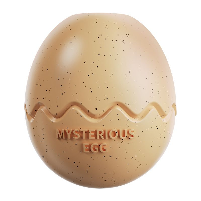 Brown Dinosaur Egg Shaped Dog Slow Feeder Toy - Durable TPR Interactive Treat Dispenser for Mental Stimulation and Anxiety Relief - Perfect for Medium to Large Dogs