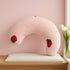 Pink Pet U-Shaped Pillow - Soft Teddy Velvet Neck Support Cushion for Dogs and Cats, Deep Sleep Aid with Embroidered Design, Lightweight and Comfortable Pet Bed Accessory