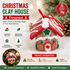Dual-Candy Style Gingerbread House Christmas Tree Ornament - Made of polymer clay with snowflake details, perfect for Christmas decorations, suitable for home and window displays