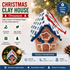 Blue Eaves Style Gingerbread House Christmas Tree Ornament - Made of polymer clay with snowflake details, perfect for Christmas decorations, suitable for home and window displays