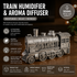 Silvery Retro Train Aromatherapy Humidifier - 300ml Ultrasonic Cool Mist Diffuser with Jellyfish Smoke Ring, LED Night Light  for Bedroom Office Desk Decor