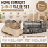 Winter Home Cleaning Comfort Kit - Silvery Retro Train Aromatherapy Humidifier and White Cordless UV Mite Remover Vacuum - 300ml Ultrasonic Mist with Jellyfish Smoke Ring, 400ml Dust Cup, LED Night Light, Remote Control for Bedroom and Bedding Cleaning