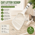White Large-surface cat litter scoop—made of PP material, featuring a fine-mesh design and an ergonomic handle; 28 cm in length. Suitable for tofu litter and clumping litter; an easy-to-clean tool for clearing away pet waste