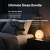 Nighttime Anxiety Relief & Relaxation Set - Black Imitation Silk Sleep Eye Mask and  Smart White Noise Night Light for Soothing Sleep, Nursing, and Stress Reduction